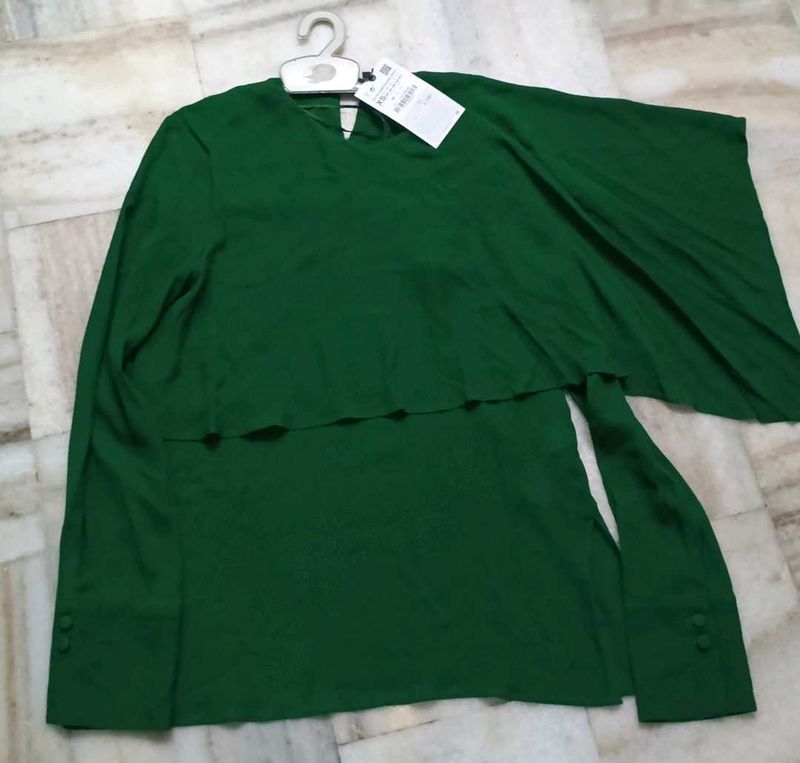 Emerald Green Layered Blouse