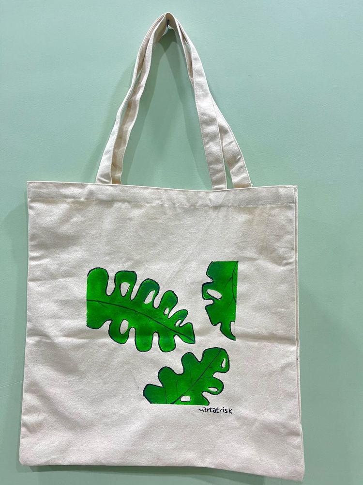 Leaf Print Tote Bag