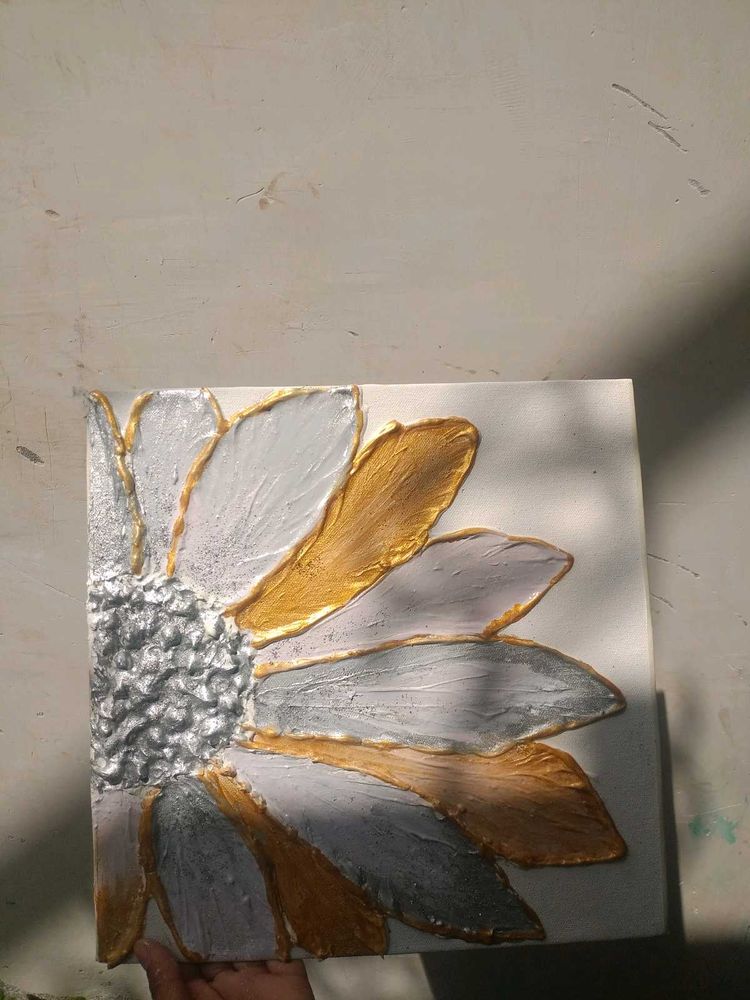 Textured Sunflower Painting