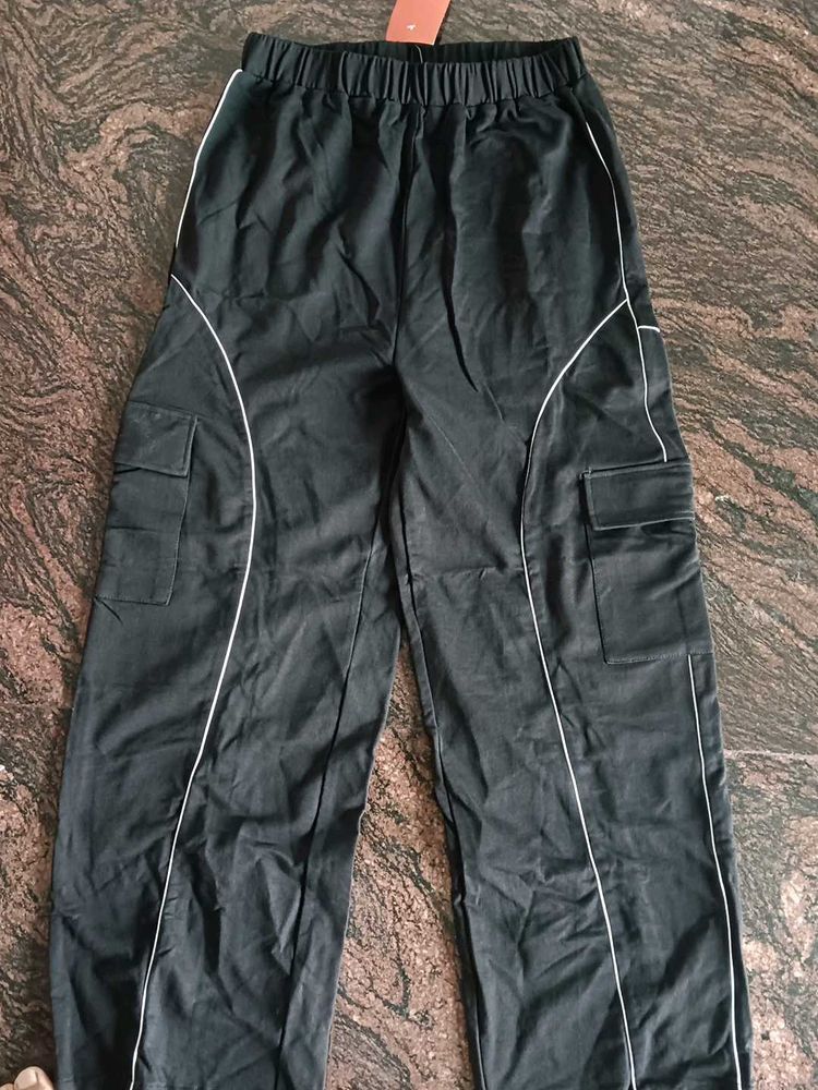 Black Cargo Joggers