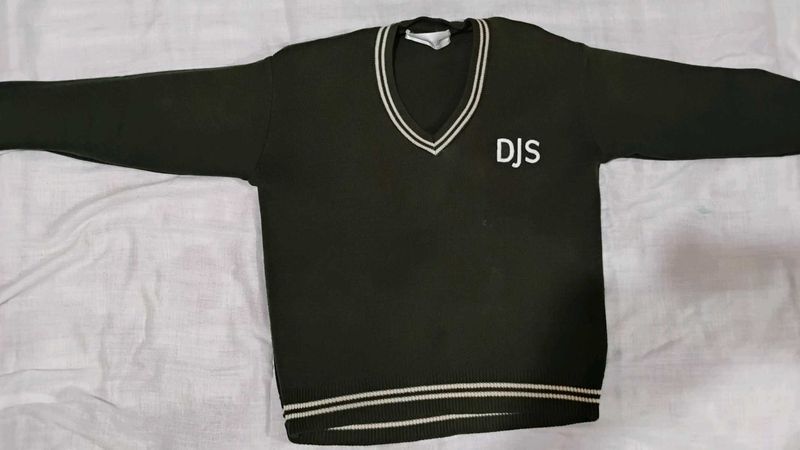Dark Green V-Neck Sweater
