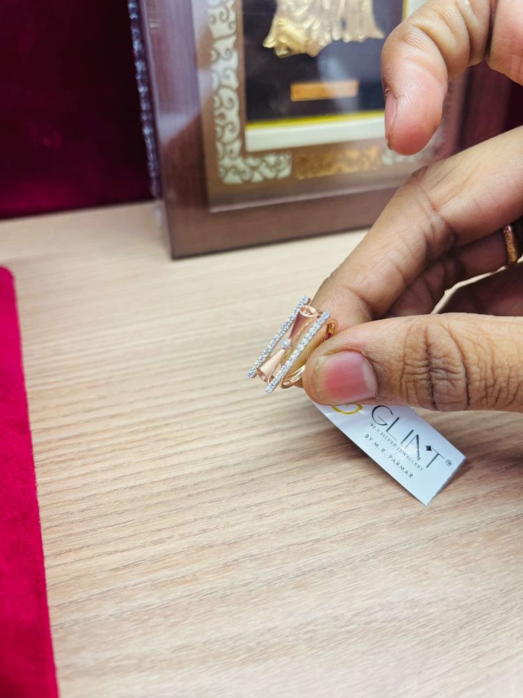 Pure 925 Silver Rose Gold Ring