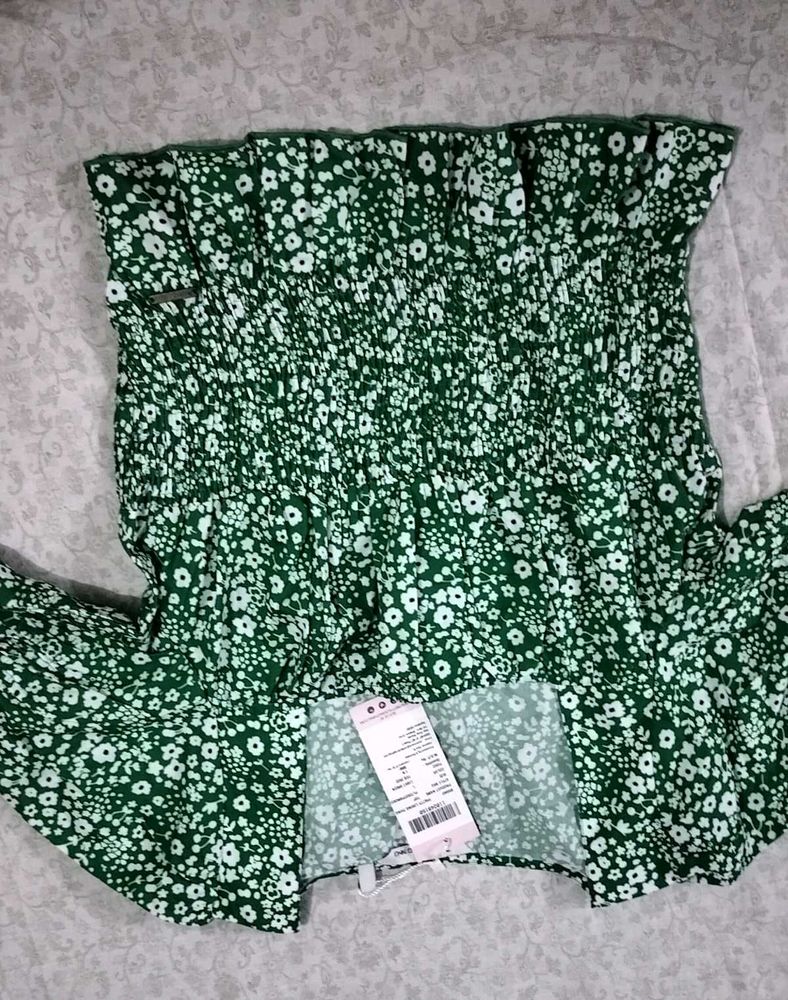 Floral Green Top