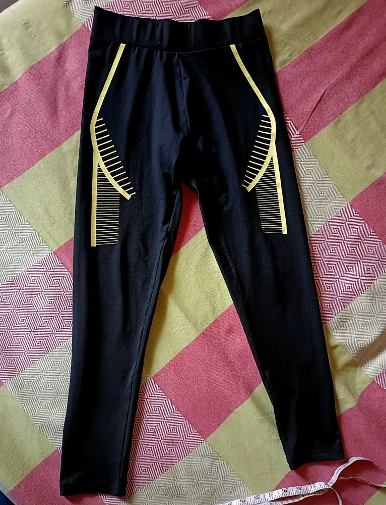 HRX Black Active Wear Gym Leggings