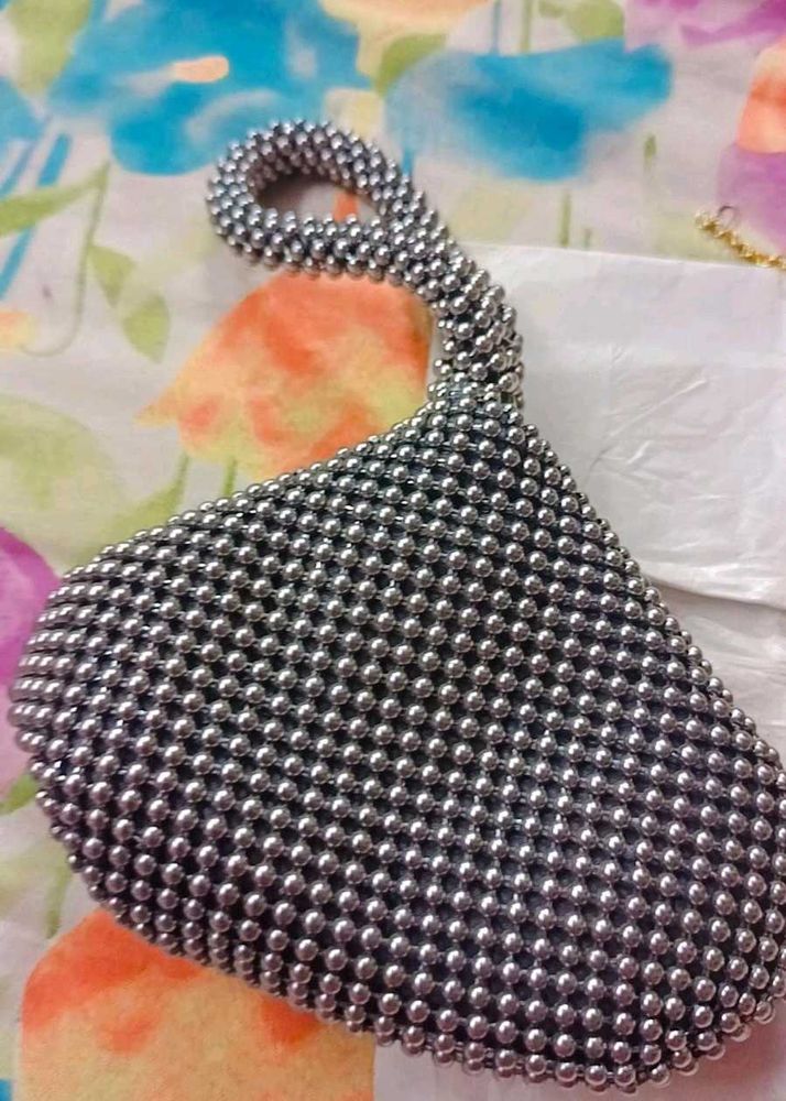 Beaded Kiss Lock Evening Bag