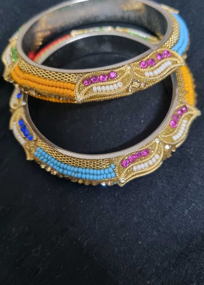 Bangles with Colorful Beads