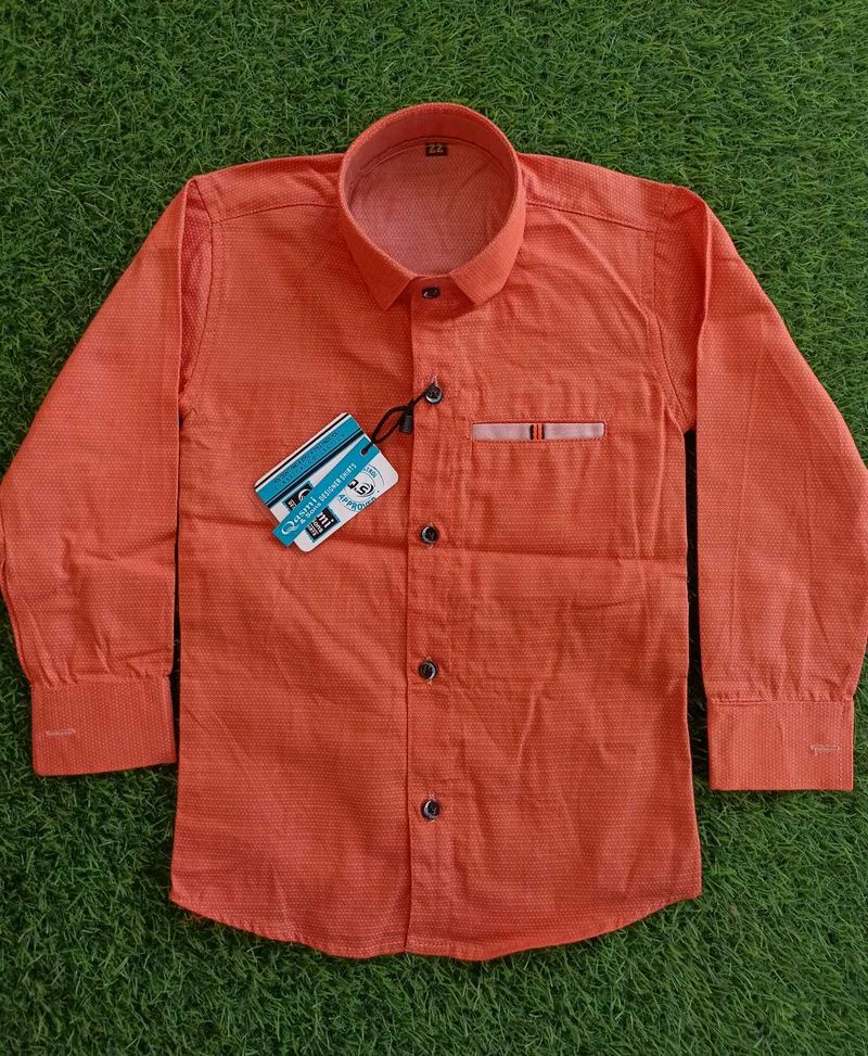 Orange Button-Down Shirt