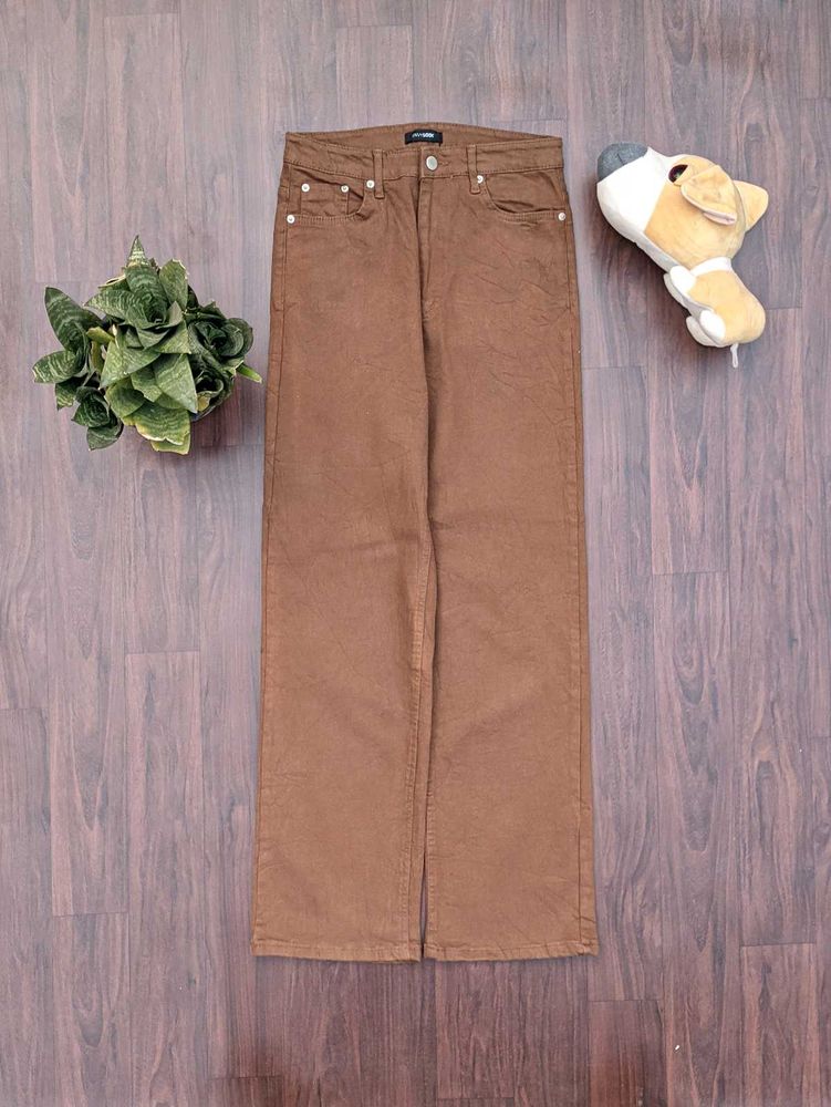 Brown Wide Leg Jeans