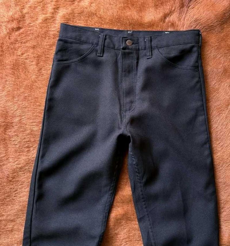 Navy Blue Work Pants Wide Leg