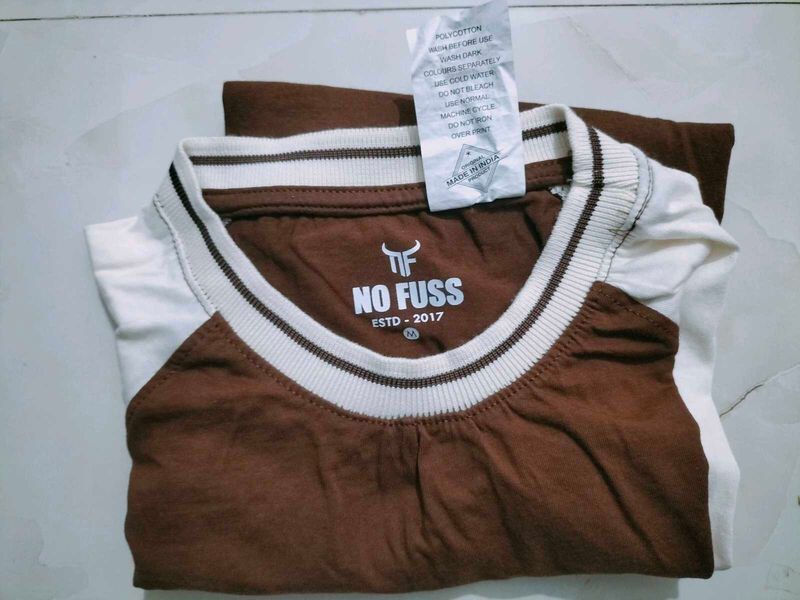 Brown &amp; White T-Shirt