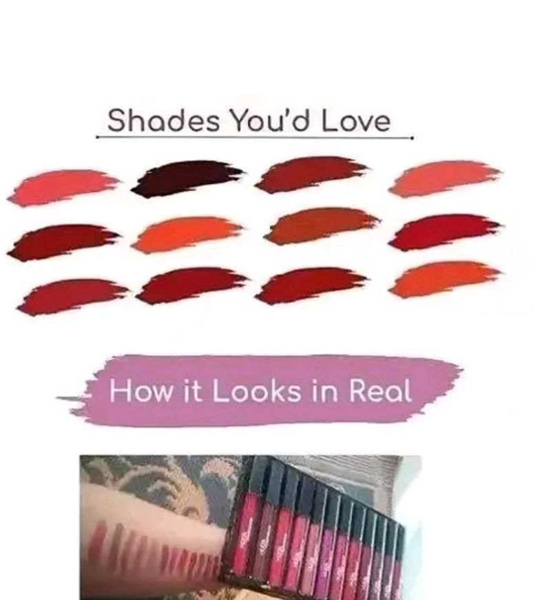 Huda beauty liquid lipstick 12 shades