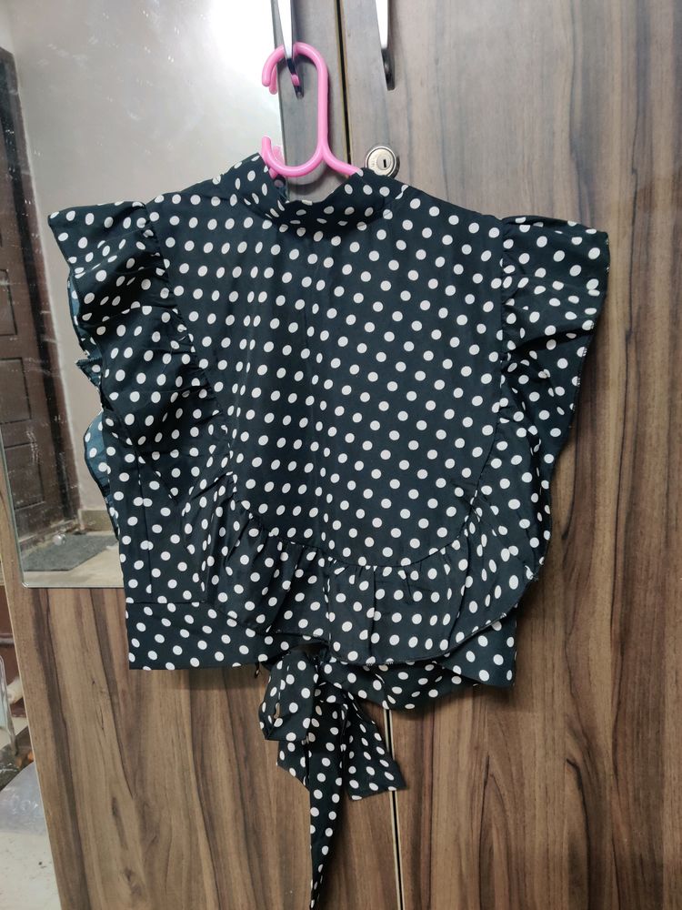 Polka Dot Crop Top
