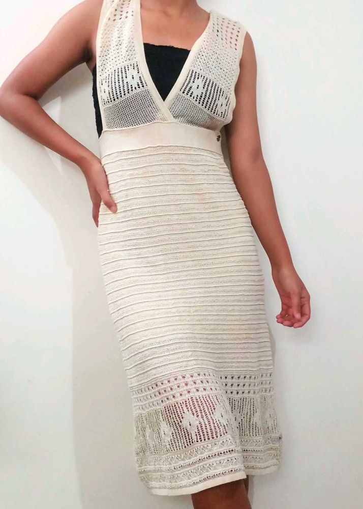 Cream Knit Dress