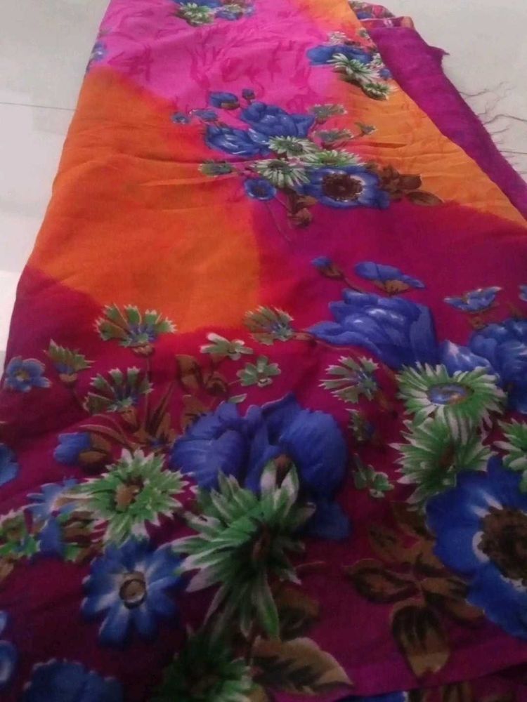 Floral Print Saree - new