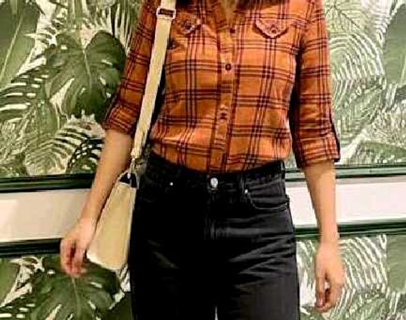 Plaid Button-Down Shirt