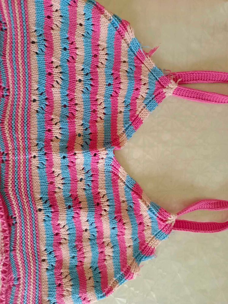 Forever 21 Pink Crochet Top