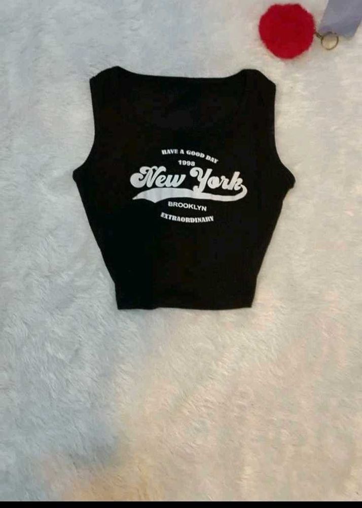 Black New York Graphic Tank Top