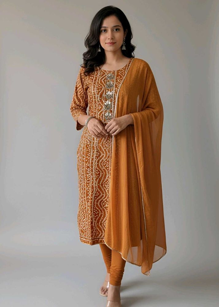 Orange Kurta Set