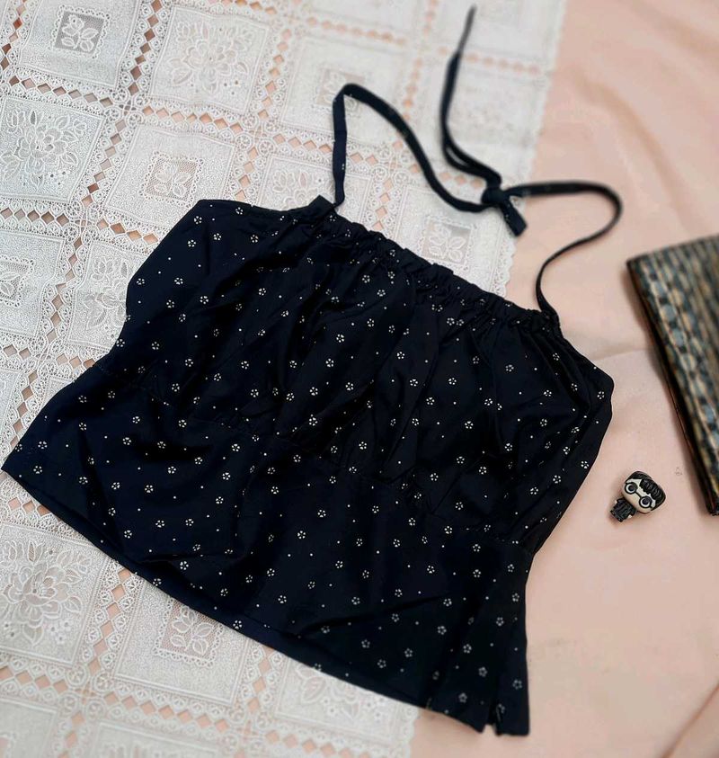 Cute Black Star Cami Top