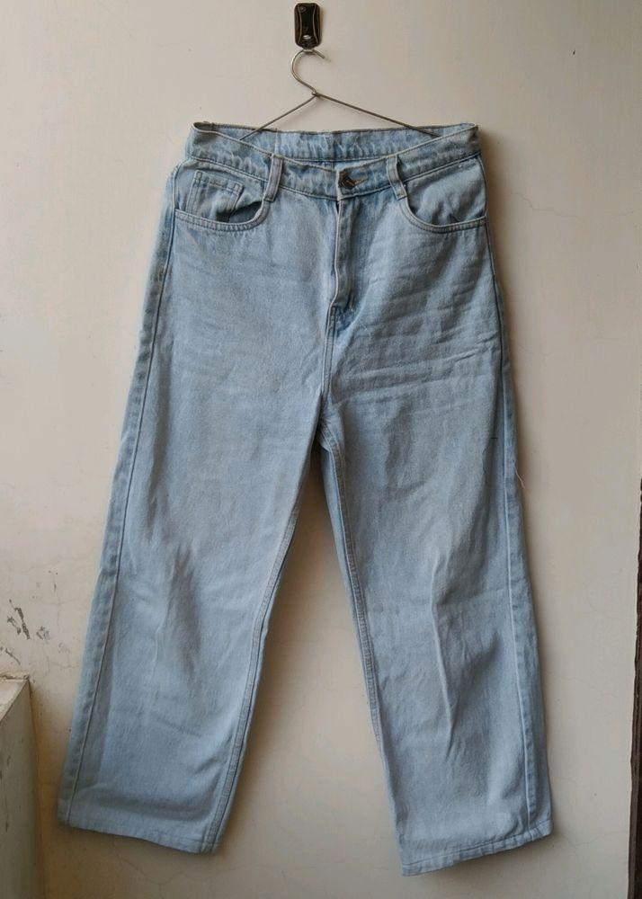 Light Blue Wide Leg Jeans