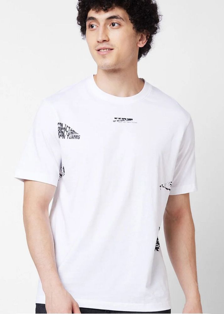 SPYKAR Round Neck Cotton Relaxed Fit T-shirt XXL