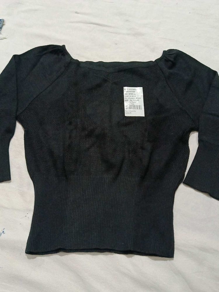 Black Knit Top