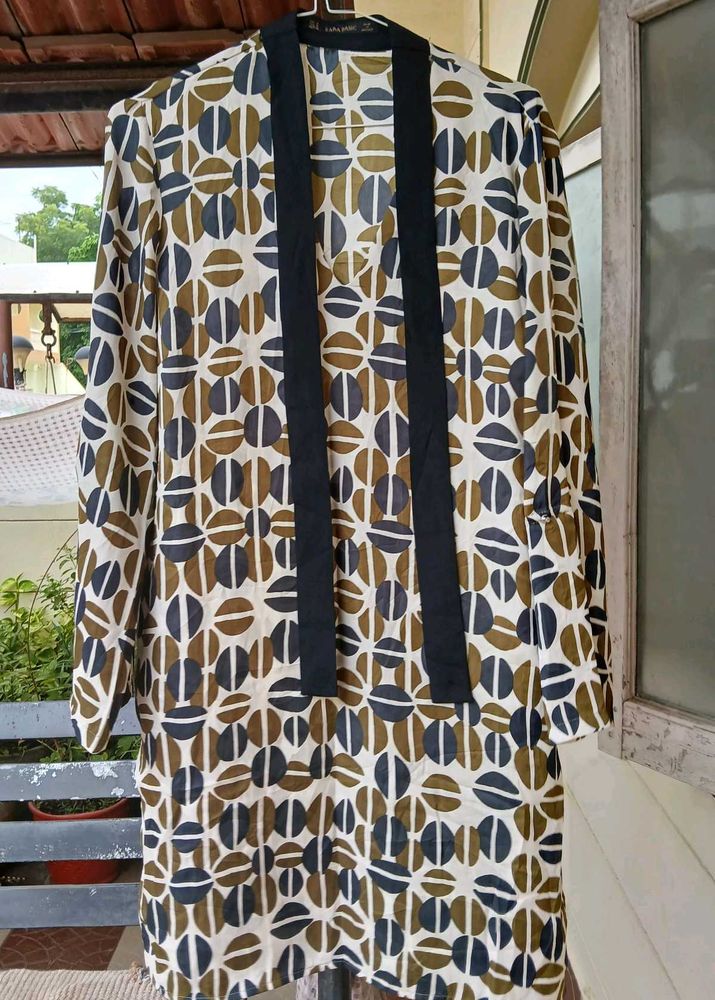 Tie-neck Zara Patterned Top🎀👀
