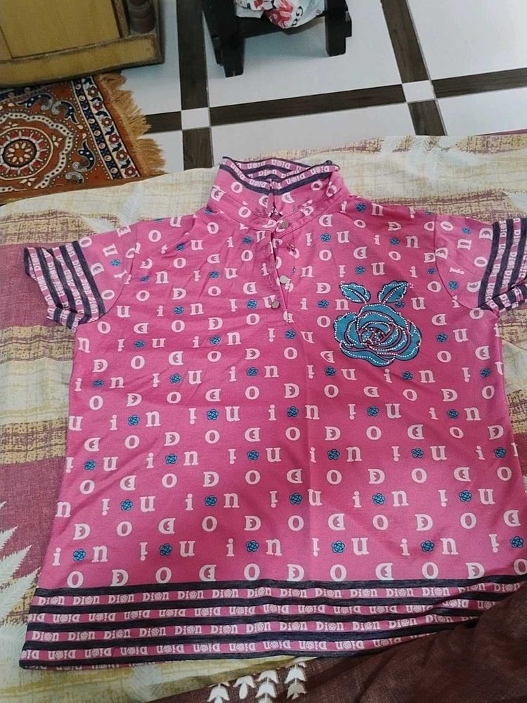 Pink Patterned Top