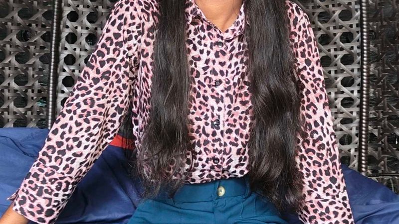 Leopard Print Collared Blouse