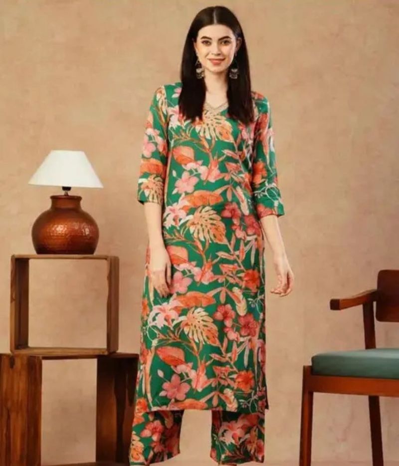 Floral Print Kurta Set