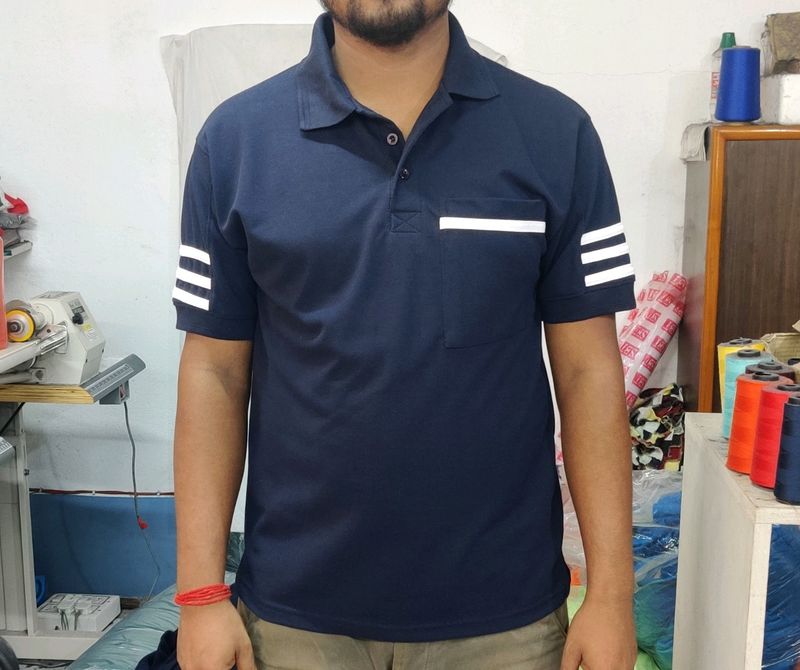 Navy Blue Color  Polo Tshirts For Men And Boys.