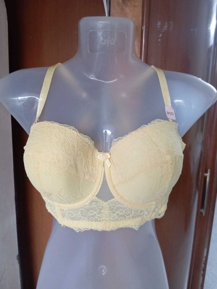 Yellow Lace Bra