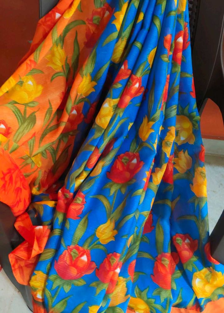 Floral Print Saree