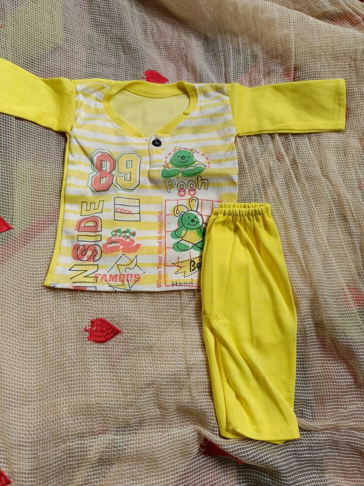 Boys Dress Full Sleeve And Pant Yellow