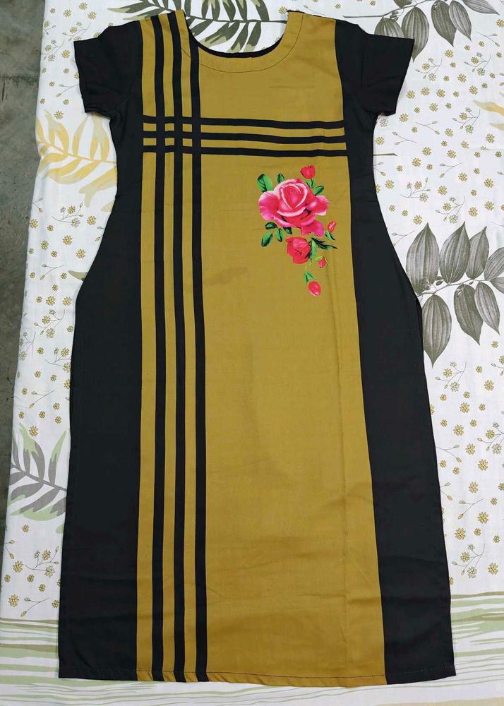 Striped Floral Dress