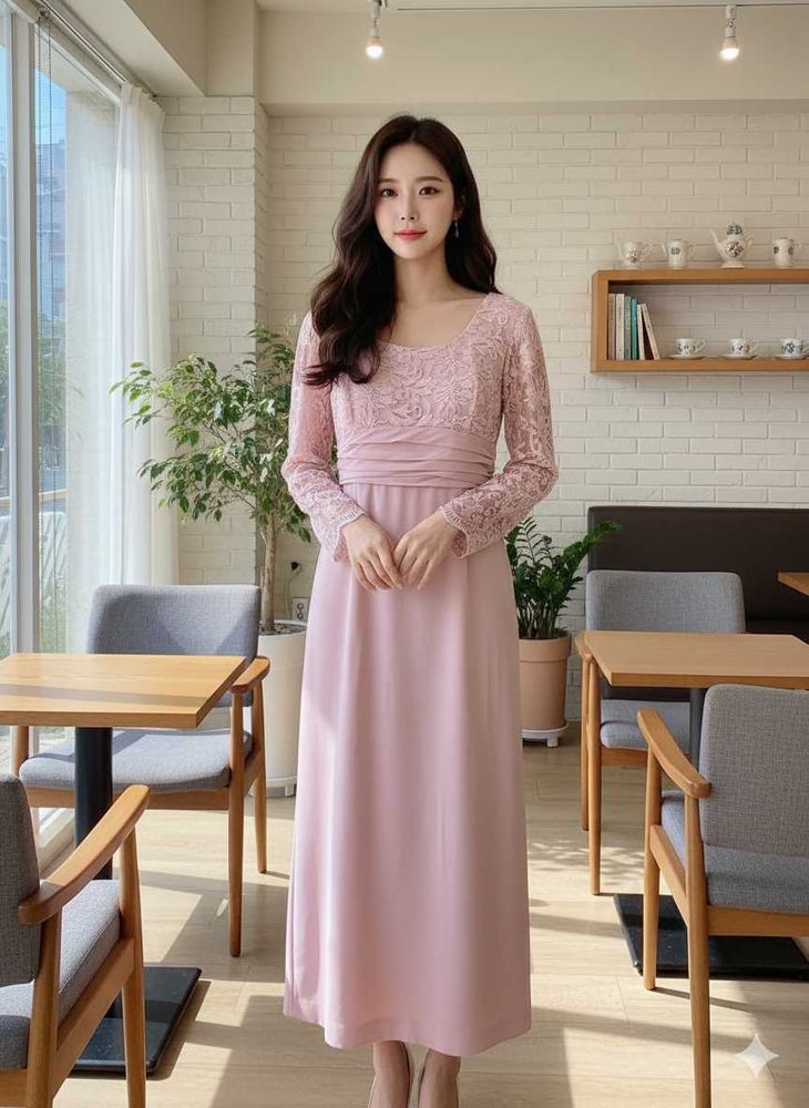 Elegant Pink Maxi Dress