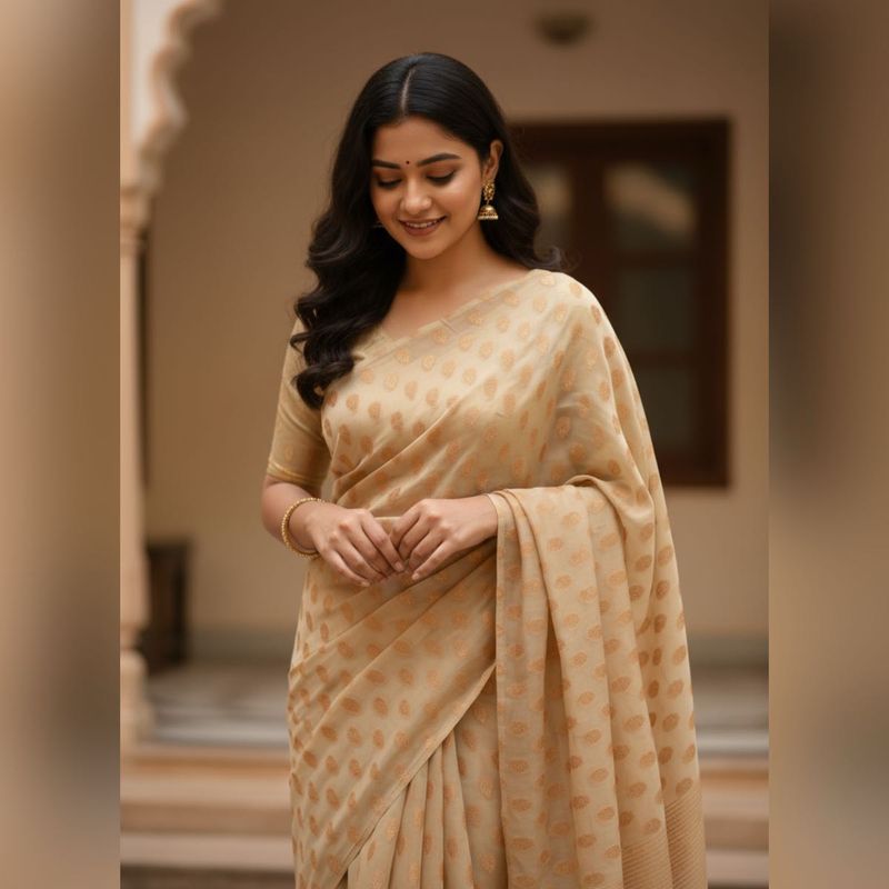 Elegant Beige Saree