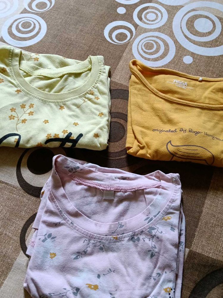 Combo Of Three Top Tees For Girls