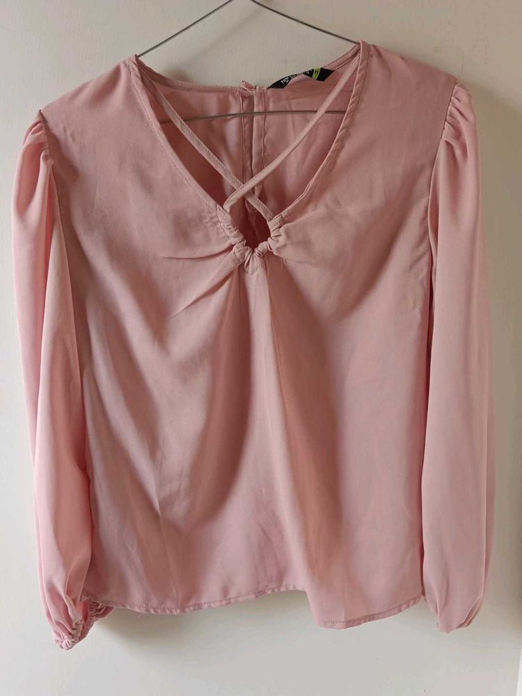 Pink Crisscross Top