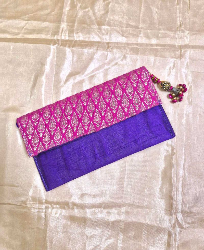 Silk Envelope Clutch cum Sling