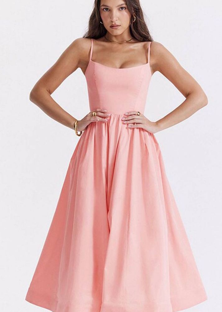 Pink Midi Sundress
