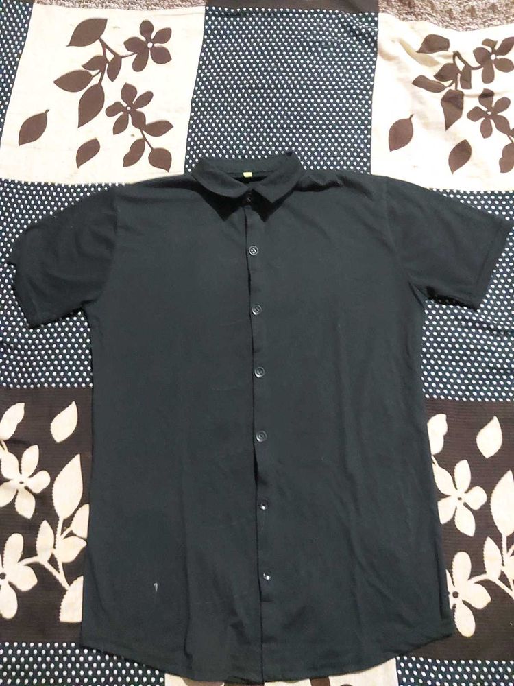 Black Half Shirt For Man