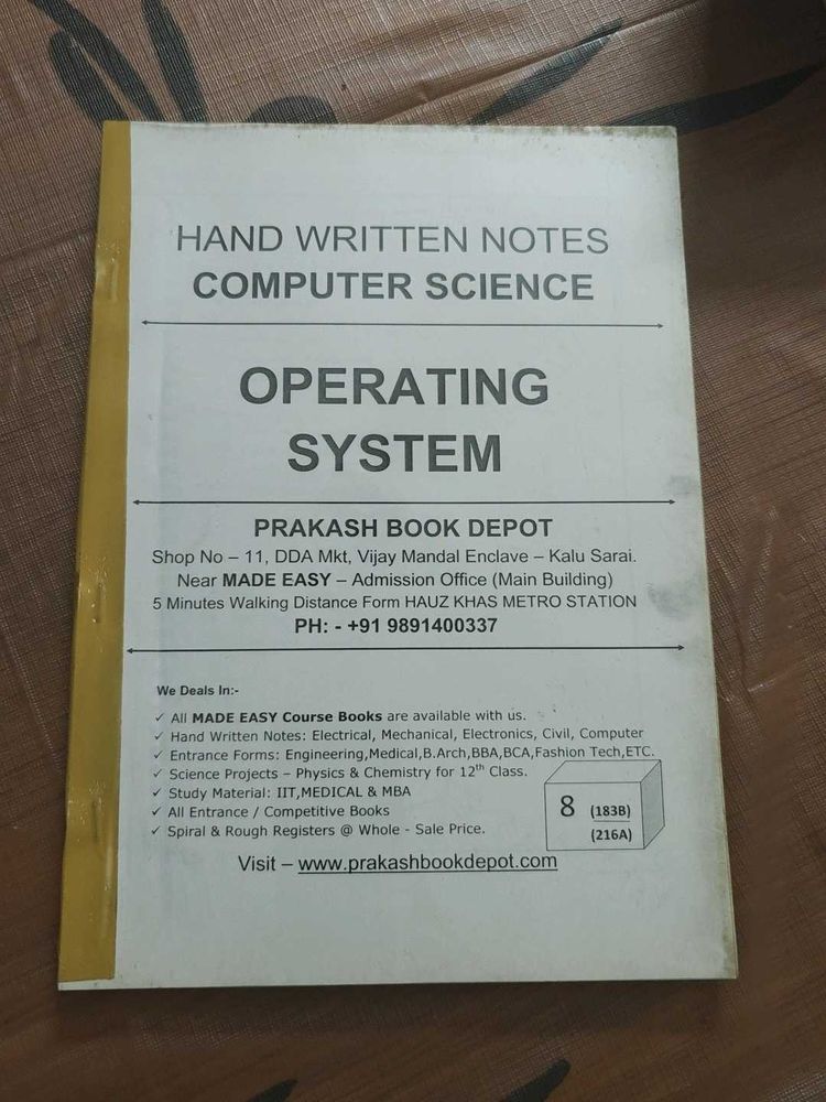 Notes On Operating System