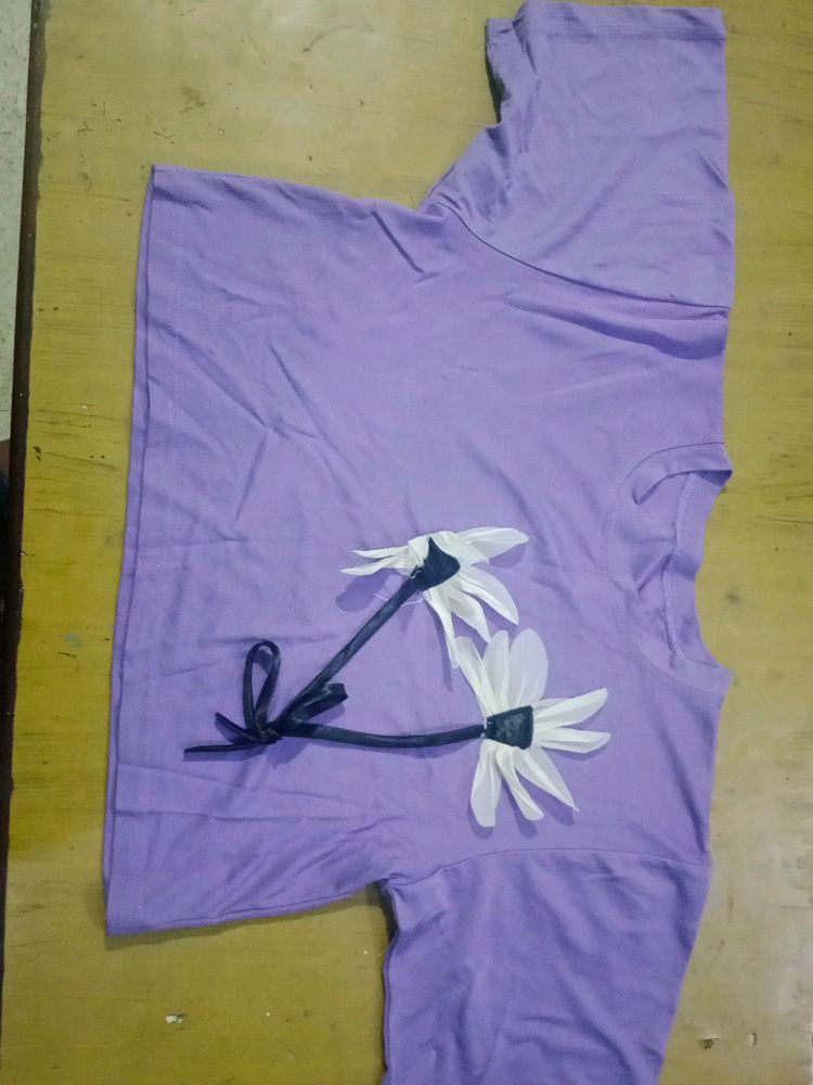 New Lavender Crop Top