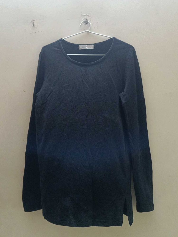 Black Cotton T Shirt