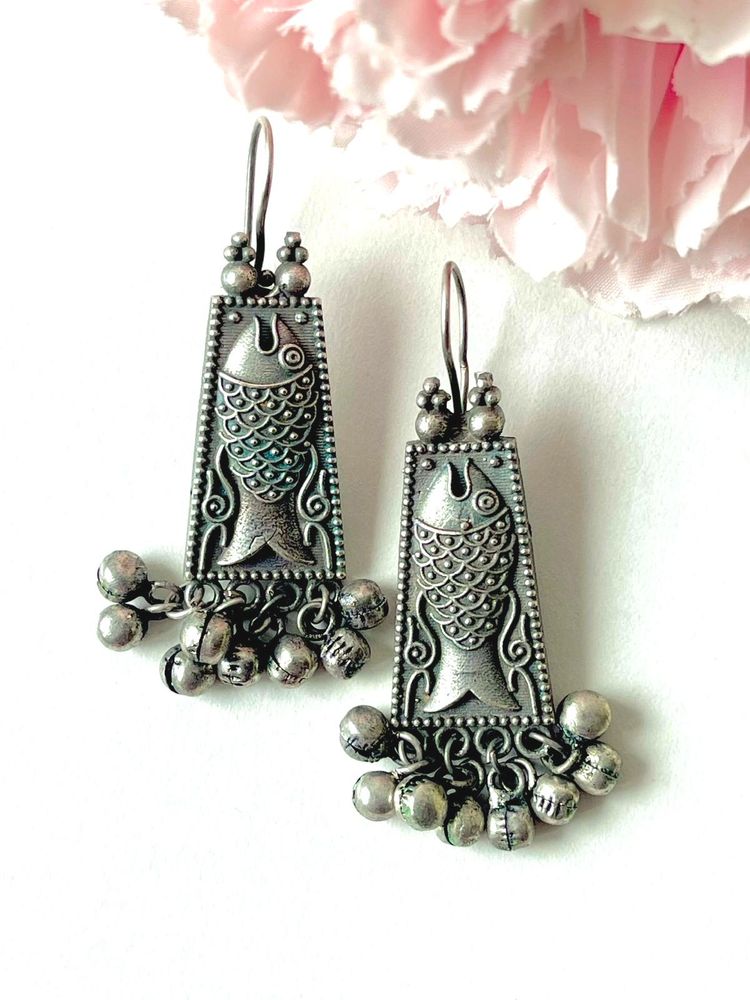 Silver Replica Fish Earring