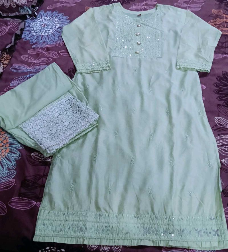 Light Green Palazzo Kameez