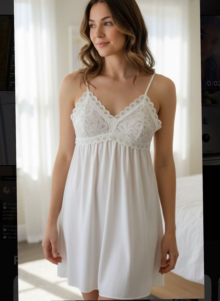 Eyelet detailed cotton dress