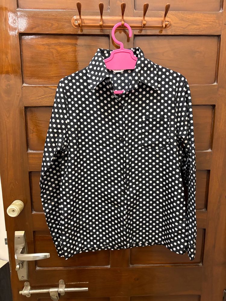 Polka Dot Long Sleeve Shirt