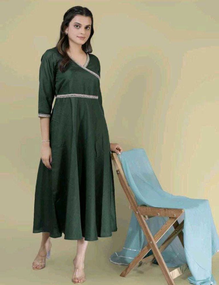 Elegant Green Kurta With Dupatta